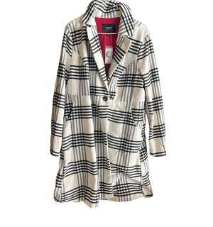 NWT Torrid Plaid Longline Wool Statement Coat